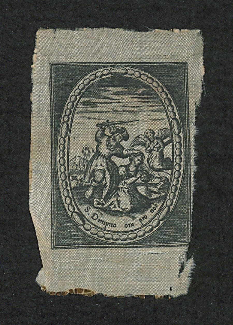 Saint Dymphna of Geel, an anonymous devotional image