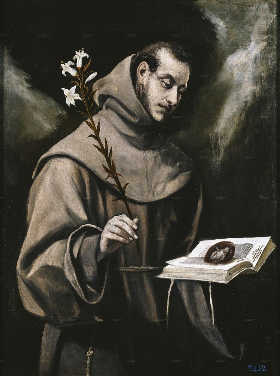Saint Anthony of Padua holding the Christ Child, painted by El Greco around 1580