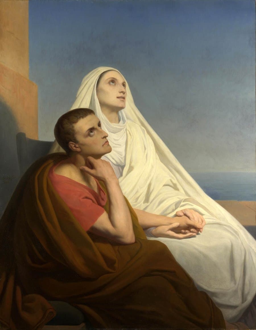 Saints Augustine and Monica, painted by Ary Scheffer in 1854