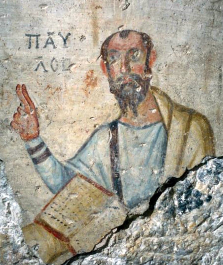 Saint Paul, a sixth-century fresco from Ephesus