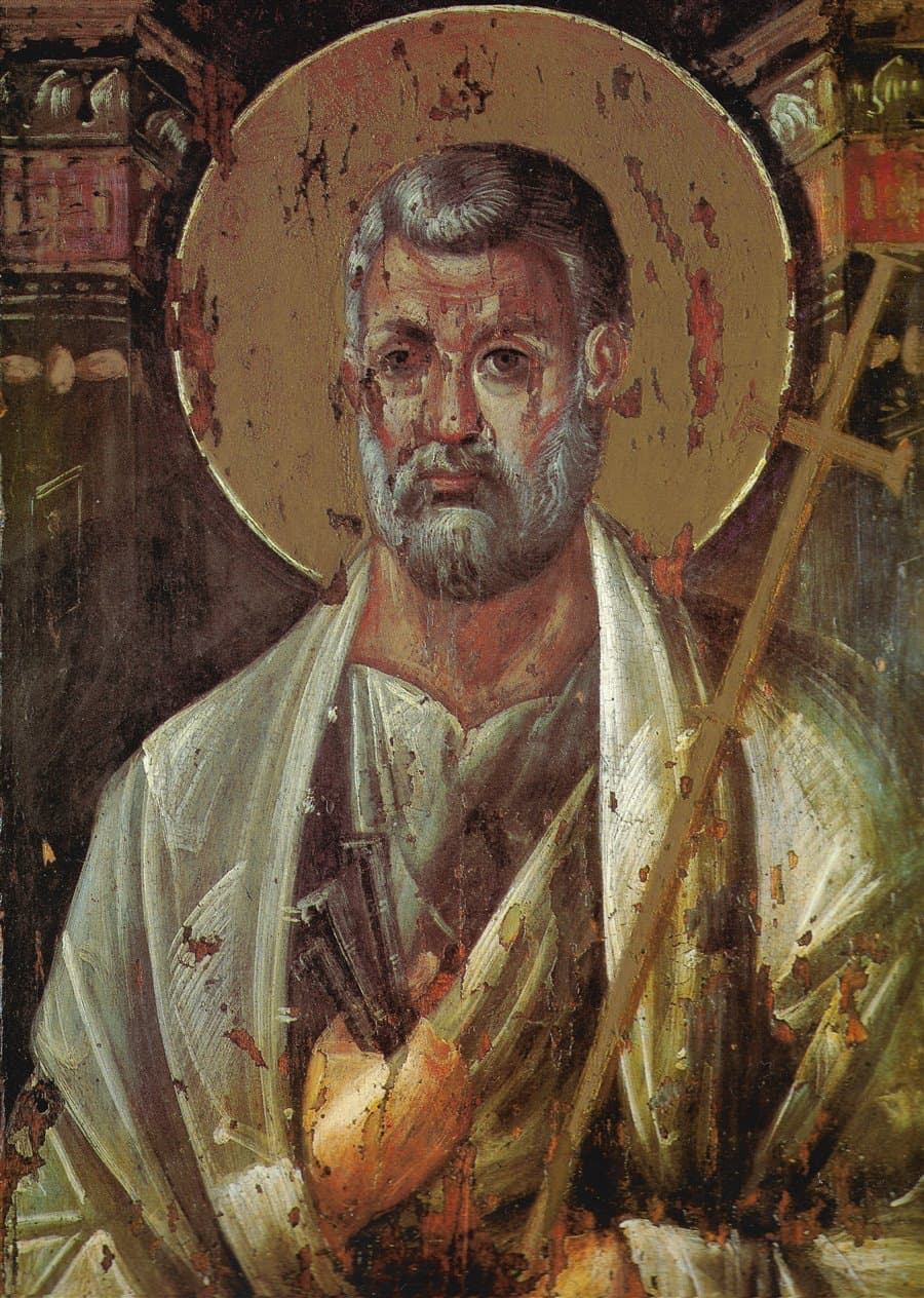 Saint Peter holding keys, a sixth-century encaustic icon from Saint Catherine's Monastery at Sinai