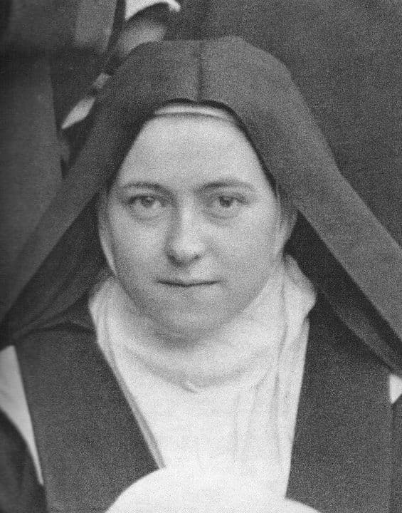 Saint Therese of Lisieux in her Carmelite habit, photographed in April 1895