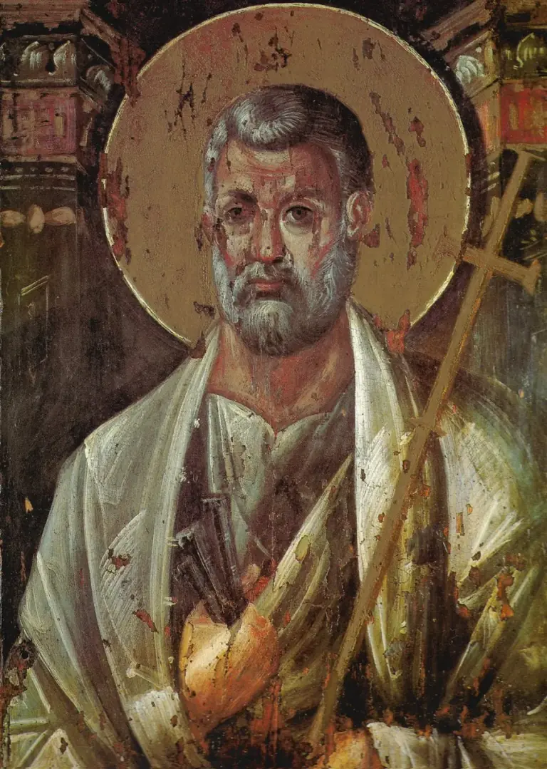Saint Peter holding keys, a sixth-century encaustic icon from Saint Catherine's Monastery at Sinai